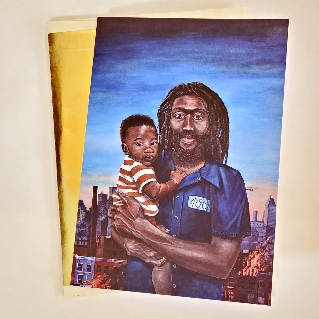'BECAUSE (RACIAL SYNECDOCHE)' S. Ross Browne Greeting Card: 5x7 Frame Ready