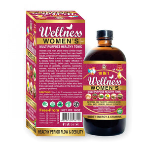 This powerhouse 10-in-1 Women’s Wellness Tonic is your daily dose of natural support, crafted with a potent blend of time-tested herbs and adaptogens. Formulated to help regulate menstrual cycles, improve fertility, and balance hormones, it’s the ultimate multipurpose tonic for modern women seeking holistic health.