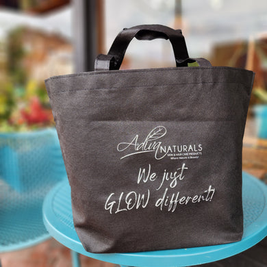 Adiva Naturals 'We just GLOW different' (XL Shopper Tote)