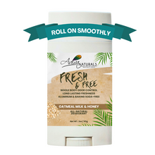 FRESH & FREE Oatmeal Milk & Honey natural whole body deodorant 3 oz