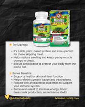 Moringa 60 Capsules [Plant-based protein and iron] Great for Vegans & Vegetarians