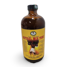 Bottle of Natural Men Tonic on a white background