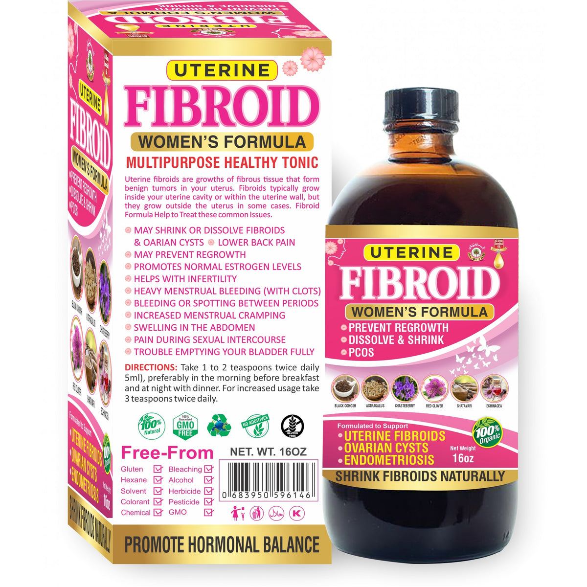 Organic Uterine Fibroid Women’s Formula – 16oz – Adiva Naturals