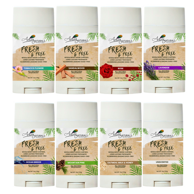 Natural Deodorant FRESH & FREE Whole Body Odor Control (8 Flavors) Adiva Naturals 