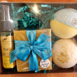Relaxing Bath Bomb, Soap & Hand Sanitizer Gift Set