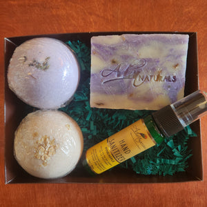 Relaxing Bath Bomb, Soap & Hand Sanitizer Gift Set