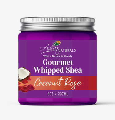 Gourmet Whipped Shea Body Butter - Coconut Rose 8oz | Non-greasy formula