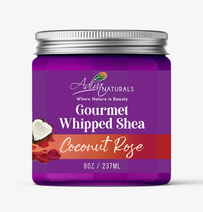 Gourmet Whipped Shea Body Butter - Coconut Rose 8oz | Non-greasy formula