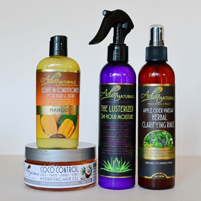 Loc Care Kit Supreme with Hair Styling Gel Adiva Naturals small Mango
