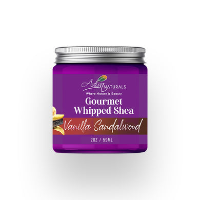 Gourmet Whipped Shea Body Butter - Vanilla Sandalwood 2oz | Travel Size