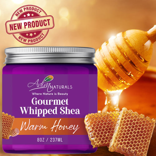 Gourmet Whipped Shea Body Butter - Warm Honey 8oz | Non-greasy formula